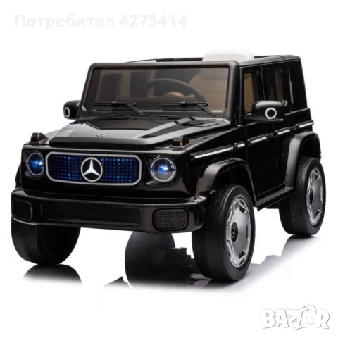 Акумулаторен джип Mercedes EQG Electric G-Class 12V с отварящи се врати меки гуми 4x4, снимка 4 - Електрически играчки - 48634110