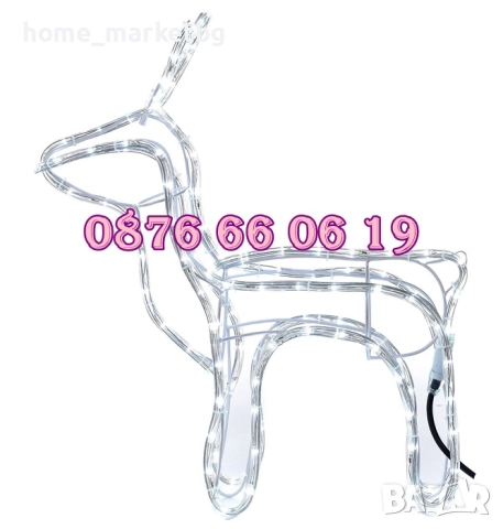 Коледен светещ елен, коледна украса, синя светлина, снимка 5 - Декорация за дома - 52428740