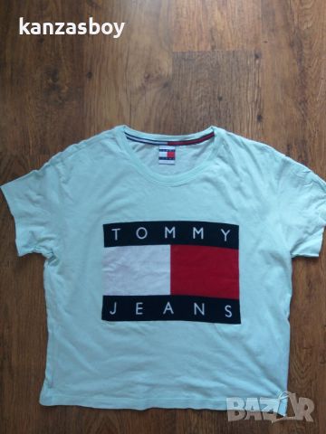 Tommy Jeans 90s T-shirt Hilfiger Denim - страхотна дамска тениска Л, снимка 4 - Тениски - 46059208