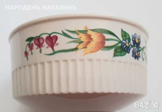 VILLEROY & BOCH - Две порцеланови купи порцелан + подарък порцеланова плоча картина на Вилерой, снимка 10 - Други ценни предмети - 51276201