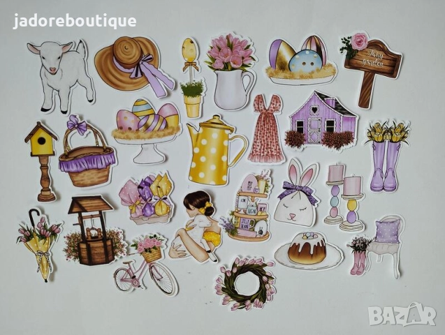 Дизайнерски стикери за скрапбук Пролет/ Великден различни видове, снимка 10 - Други - 48903618