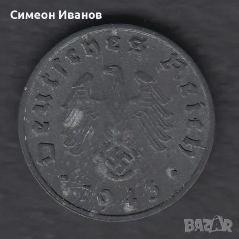 Германия 1 Пфенинг 1943 D #877, снимка 4 - Нумизматика и бонистика - 48167275