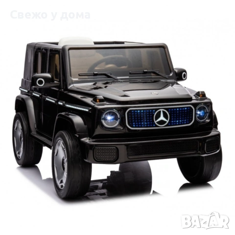 Акумулаторен джип Mercedes EQG Electric G-Class 12V с отварящи се врати меки гуми 4x4, снимка 7 - Коли, камиони, мотори, писти - 53960457