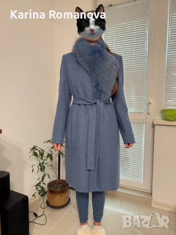 Дамско кашмирено палто | размер М | НОВО, снимка 3 - Палта, манта - 53385836