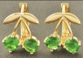 Обеци "черешки" 9к попълнено злато 20 лв., снимка 2
