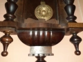 Стар френски антикварен стенен часовнис над 120 годишен, снимка 3