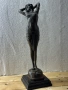 Голяма бронзова статуетка „Пробуждане“ (Reveil) от Филип Волферс (Philippe Wolfers) – 42 см, 3.5 кг, снимка 4