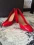Нови червени обувки на ток, снимка 1