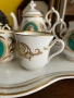 Порцеланов сервиз за двама в имперски стил Характерно за този стил е използването на богата позлата , снимка 4