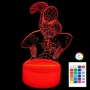 Холограмна 3D LED лампа Spider Man-дистанционно управление 16 цвята+други режими на управление, снимка 2