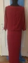 Дълга рокля цвят Бордо, еластична , снимка 2