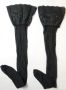 Bon Prix M/L нови черни чорапи за жартиери с богата дантела, снимка 1 - Бельо - 45955158