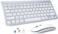 Комбинация от Bluetooth клавиатура и мишка за Mac QWERTY тиха безжична мишка и клавиатура, снимка 1 - Клавиатури и мишки - 46009957