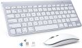 Комбинация от Bluetooth клавиатура и мишка за Mac QWERTY тиха безжична мишка и клавиатура, снимка 1