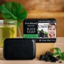 Сапун за лице и тяло с активен въглен и зелен чай – Kiss Beauty Black Soap, снимка 5