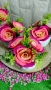 Гипсокерамични кашпи с рози от креп хартия!!, снимка 15