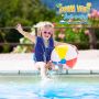 Жилетка за плуване за деца, неопренова, с предпазна лента и подвижни плувки, синьо, S, снимка 5
