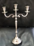 Голям троен свещник метален , снимка 1