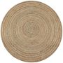vidaXL Плетен килим от юта, 90 см, кръгъл（SKU:245336, снимка 1 - Килими - 45840669