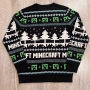 Коледен пуловер Minecraft за момчета, размер 14 г., мъжки, акрилен, размер S-M, снимка 6