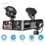 Видеорегистратор за автомобил с 3 канални камери, 1080P HD , снимка 2