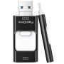 ZARMST 256GB 4в1 USB Flash Drive,IOS/USB 3.0/micro-USB/type C/OTG/Pen Drive/iPad/Android/PC, сива, снимка 1