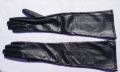 Дълги Черни Ръкавици От Изкуствена Кожа Размер S
