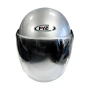 Каска за мотор, Отворена каска без брада за скутер, Сив лак - 2415, снимка 1