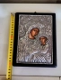 Прекрасна Посребрена Икона Богородица С Младенеца Христос., снимка 8