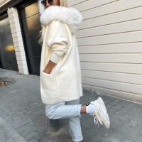 Mystic Fashion нова жилетка палто с качулка и голям пух , снимка 2 - Жилетки - 45388702