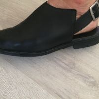 Удобни черни сандали,естественна кожа., снимка 1 - Сандали - 45912399