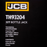 Хидравличен крик JCB ТH93204, тип бутилка, 32т, снимка 7 - Други инструменти - 44952775