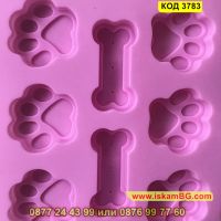 Форма с лапички и кокалчета направена от силикон - КОД 3783, снимка 10 - Форми - 45130374