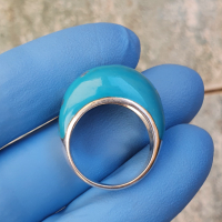 Сребърен пръстен с Емайл Kit Heath, снимка 3 - Пръстени - 44970385