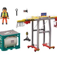 Playmobil - Товарен кран с контейнер, снимка 2 - Конструктори - 45587117