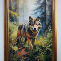 Вълк, картина за ловци, снимка 1 - Картини - 45012540