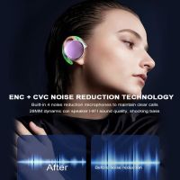 BEVCEFCC Слушалки за ухо Bluetooth 5.3 с щипка, отворено ухо, снимка 5 - Безжични слушалки - 45117296