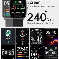 Нов Мъжки Часовник Smart Bluetooth, HD Тъчскрийн, Съвместимост iOS/Android, снимка 6 - Смарт гривни - 45367289