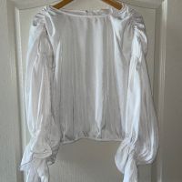Нова разкошна елегантна бяла блуза топ буфан ръкав барок бароков стил, снимка 3 - Блузи с дълъг ръкав и пуловери - 45299376