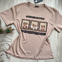 Дамски памучни тениски Teddy Bear 🧸 два цвята - , снимка 1 - Тениски - 44980126
