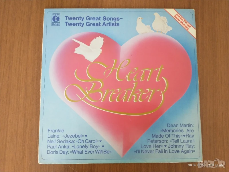 Оригинална винилова плоча – Heartbreakers (K-tel, Германия, 1977) , снимка 1