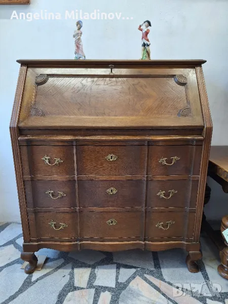 Винтидж писалище дъб масив , снимка 1