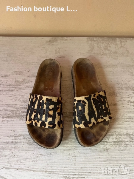 Тигрови сандали с коркова платформа 38 номер 🐆, снимка 1