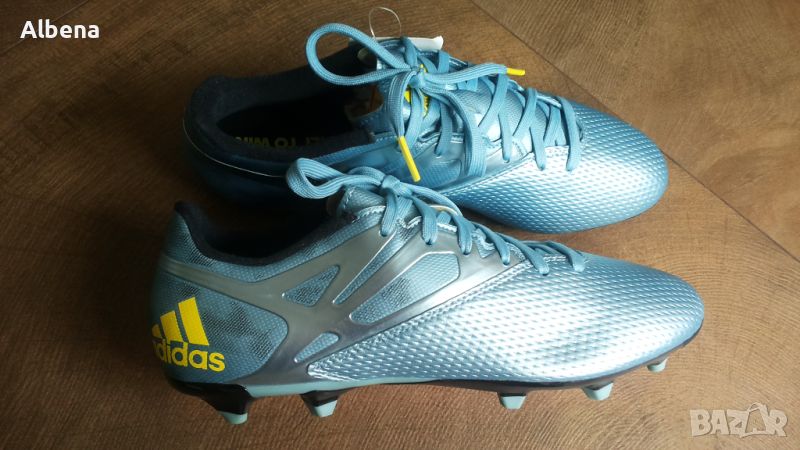 Adidas MESSI 15.3 Blue FG/AG Matte Ice Metallic Football Boots EUR 43 1/3 / UK 9 бутонки 212-14-S, снимка 1