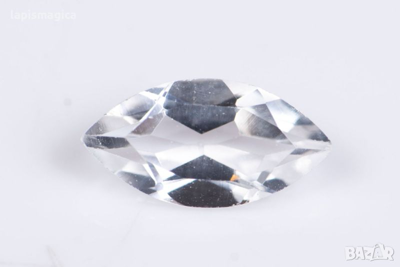 Бял топаз 0.68ct 8x4mm маркиз шлифовка #2, снимка 1