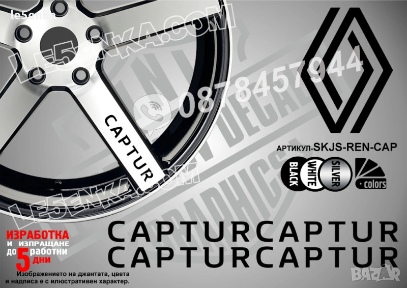 Renault Captur надписи за спици, снимка 1
