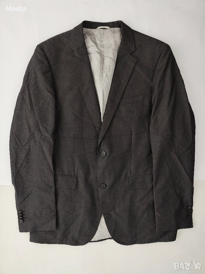 HUGO BOSS Vintage сиво мъжко вълнено сако L, снимка 1