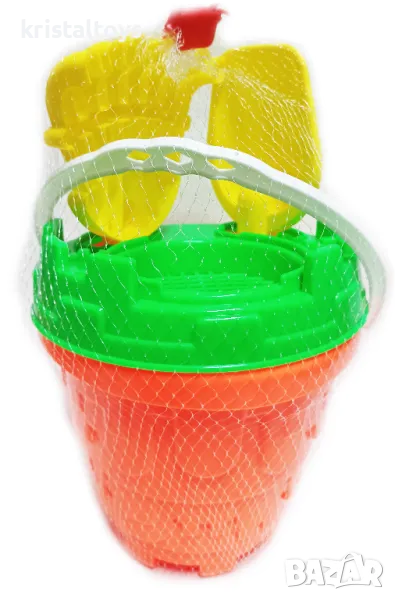 Кофичка за пясък с дръжка, сито, лопатка и търмък , снимка 1