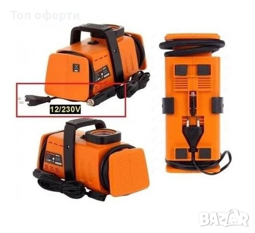 Професионален Немски Компресор за гуми ПЪТНА ПОМОЩ 7 Bar 12V и 220V, снимка 1