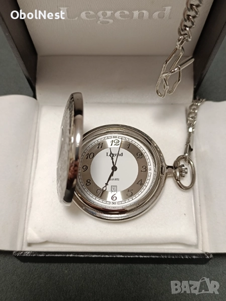 Елегантен джобен часовник LEGEND 85416CP - швейцарски механизъм Ronda, снимка 1